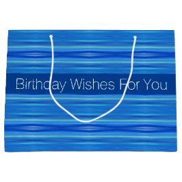 Bolsa De Regalo Grande Diseñador azul moderno