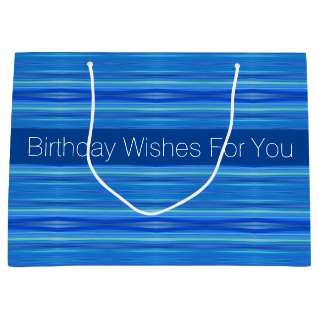 Bolsa De Regalo Grande Diseñador azul moderno (Anverso)