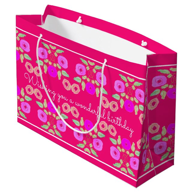 Bolsa De Regalo Grande Diseñador ondulado (Angulo reverso)