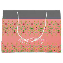 Bolsa De Regalo Grande Diseño artístico floral