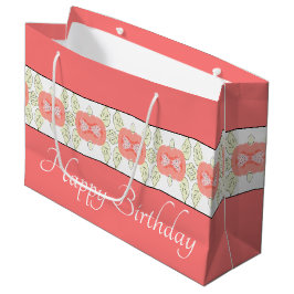 Bolsa De Regalo Grande Diseño artístico floral