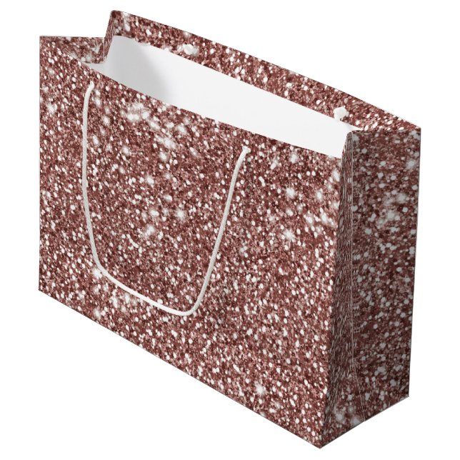 Bolsa De Regalo Grande Diseño de apariencia de textura de Purpurina de or (Angulo Anverso)
