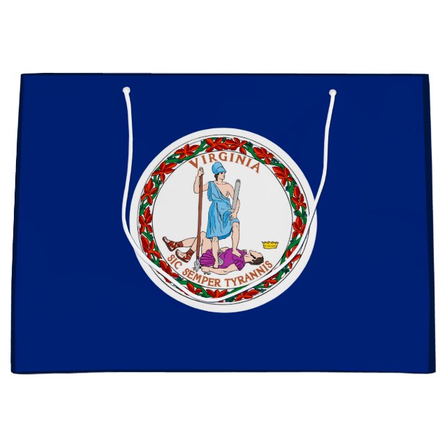 Bolsa De Regalo Grande Diseño de bandera del estado de Virginia (Anverso)