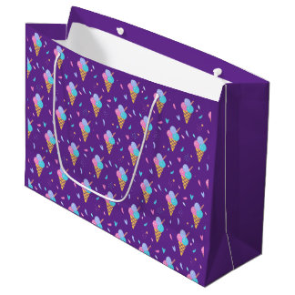 Bolsa De Regalo Grande Diseño de conos de helado