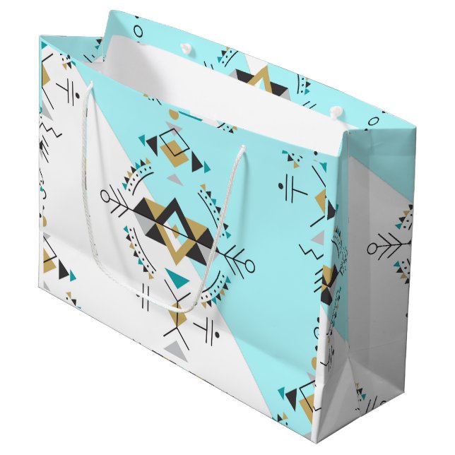 Bolsa De Regalo Grande Diseño de geometría secreta tribal (Angulo Anverso)
