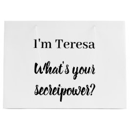 Bolsa De Regalo Grande Diseño de Héroe de Cuál es tu Superpoder