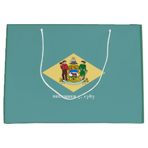 Bolsa De Regalo Grande Diseño de la bandera de estado de Delaware