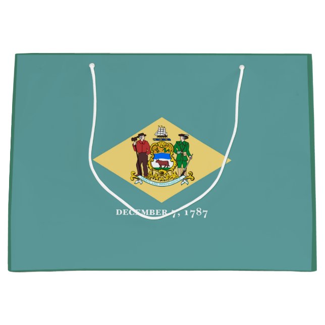 Bolsa De Regalo Grande Diseño de la bandera de estado de Delaware (Anverso)