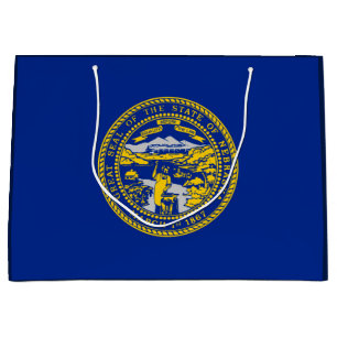 Bolsa De Regalo Grande Diseño de la bandera del estado de Nebraska