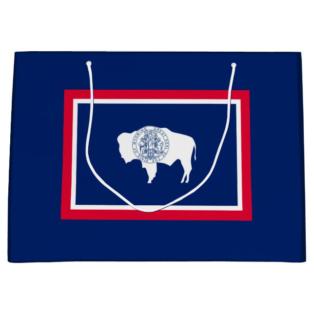 Bolsa De Regalo Grande Diseño de la bandera del estado de Wyoming (Anverso)