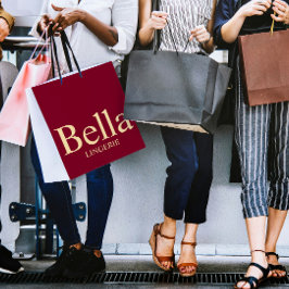 Bolsa De Regalo Grande Diseño de Marca de Lencería Elegante Editable