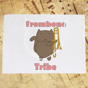 Bolsa De Regalo Grande Diseño de música de la banda de marcha de gatos de