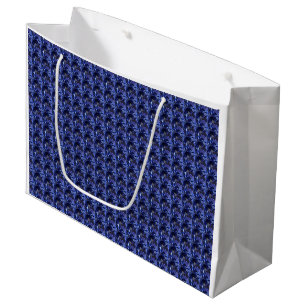 Bolsa De Regalo Grande Diseño de patrones de zafiro azul