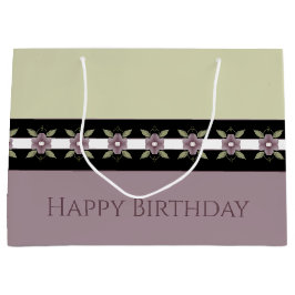 Bolsa De Regalo Grande Diseño Elegante Con Diseñador Floral De Plum