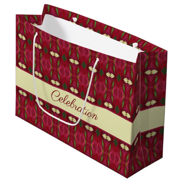 Bolsa De Regalo Grande Diseño elegante con patrones (Angulo Anverso)