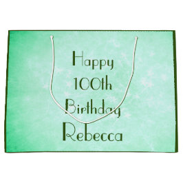 Bolsa De Regalo Grande Diseño elegante Feliz 100 cumpleaños