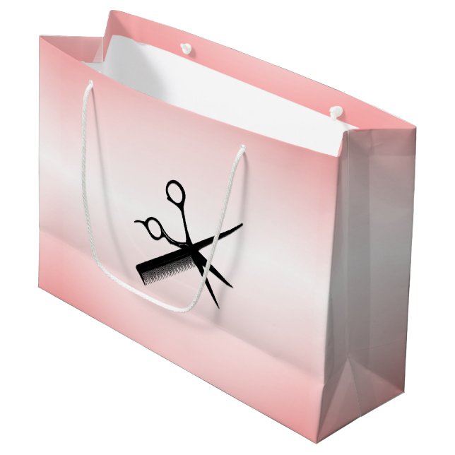 Bolsa De Regalo Grande Diseño estético rosa (Angulo Anverso)