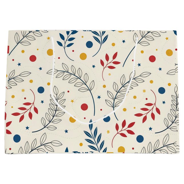 Bolsa De Regalo Grande Diseño floral (Anverso)