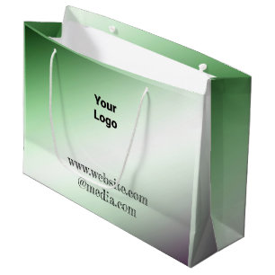 Bolsa De Regalo Grande diseño minimalista simple agregue su logotipo text