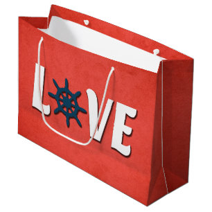 Bolsa De Regalo Grande Diseño náutico de amor