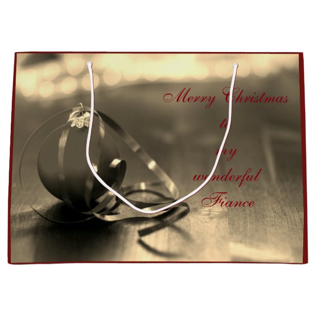 Bolsa De Regalo Grande Diseño personalizado de ferias navideñas navideñas (Anverso)