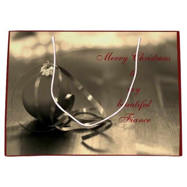 Bolsa De Regalo Grande Diseño personalizado de ferias navideñas navideñas (Anverso)