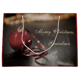 Bolsa De Regalo Grande Diseño personalizado de la abuela navideña