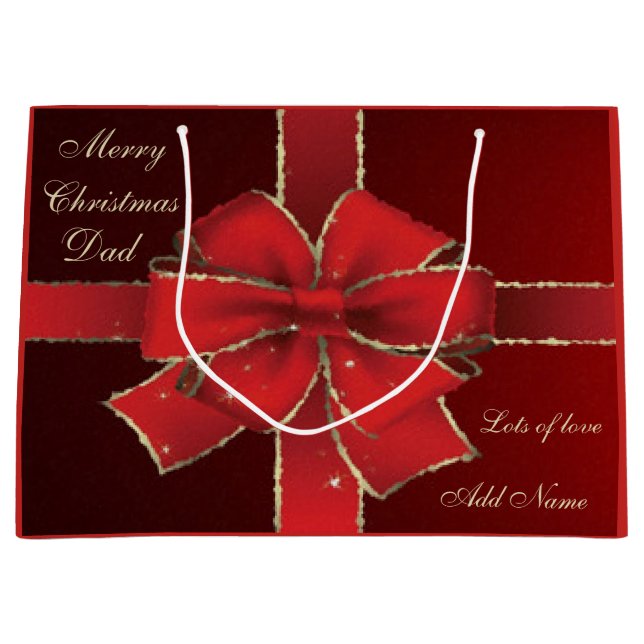 Bolsa De Regalo Grande Diseño personalizado de regalo de Feliz Navidad a  (Anverso)