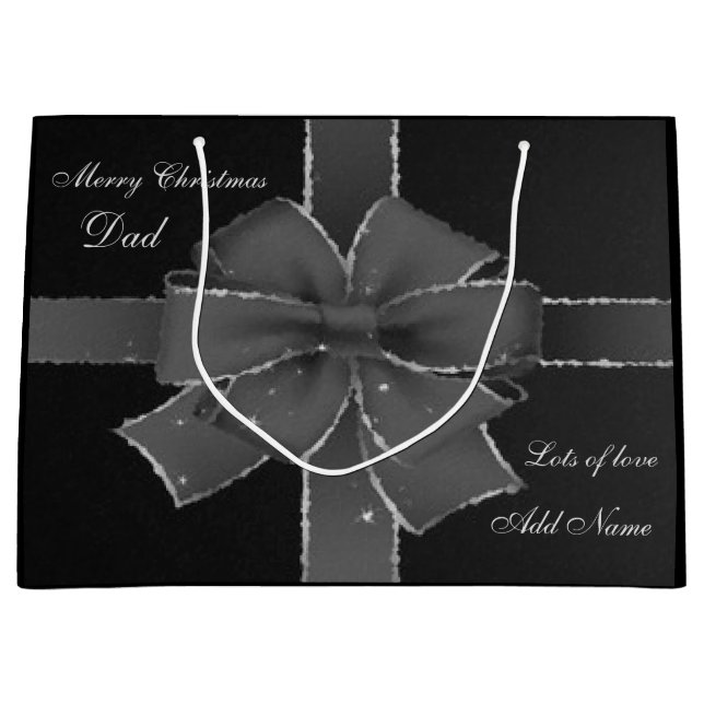 Bolsa De Regalo Grande Diseño personalizado de regalo de Feliz Navidad a  (Anverso)