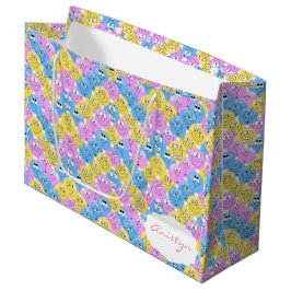 Bolsa De Regalo Grande Diseños lindos de la emoji colorida