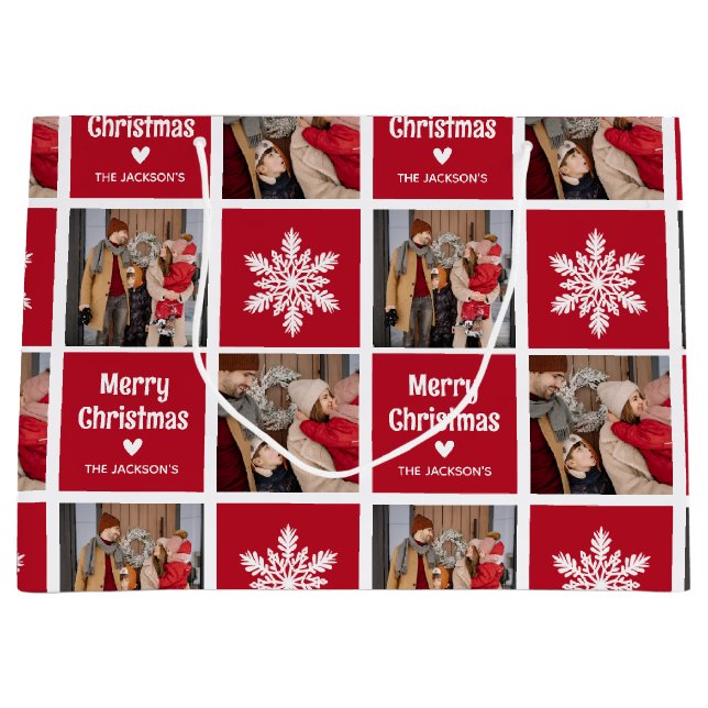 Bolsa De Regalo Grande Diversión festiva 2x regalo de Navidades de la cua (Anverso)