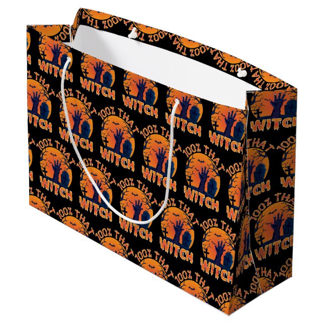 Bolsa De Regalo Grande Divertido 100% de esa Bruja Halloween (Angulo reverso)