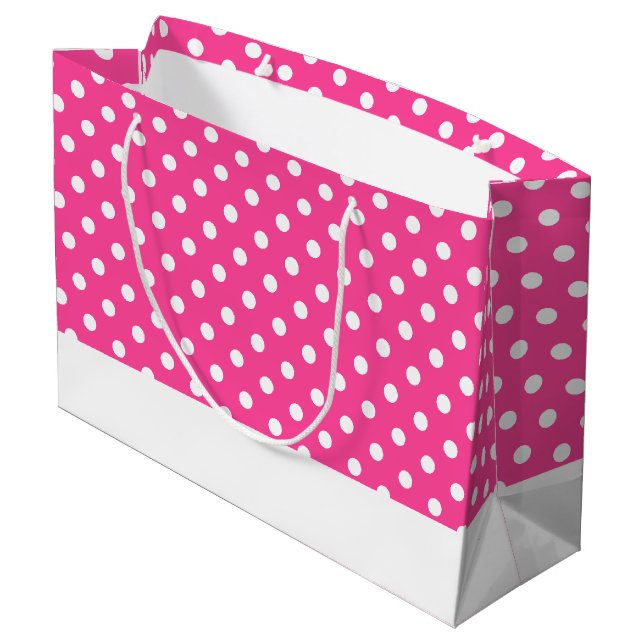 Bolsa De Regalo Grande Divertidos puntos de baldosas en la banda base bla (Angulo reverso)