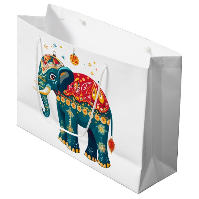 Bolsa De Regalo Grande Diwali Elefante  (Angulo Anverso)