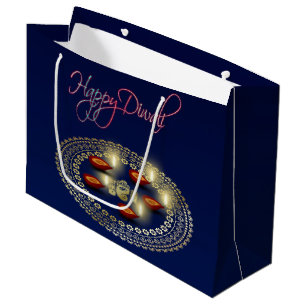 Bolsa De Regalo Grande Diwali feliz Ganesha Rangoli - bolso grande del