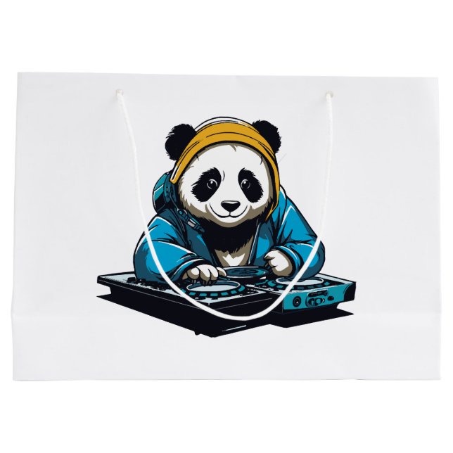 Bolsa De Regalo Grande DJ Kawaii Panda (Reverso)