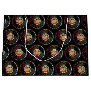 Bolsa De Regalo Grande DJ Turntable record para oyentes de vinilo