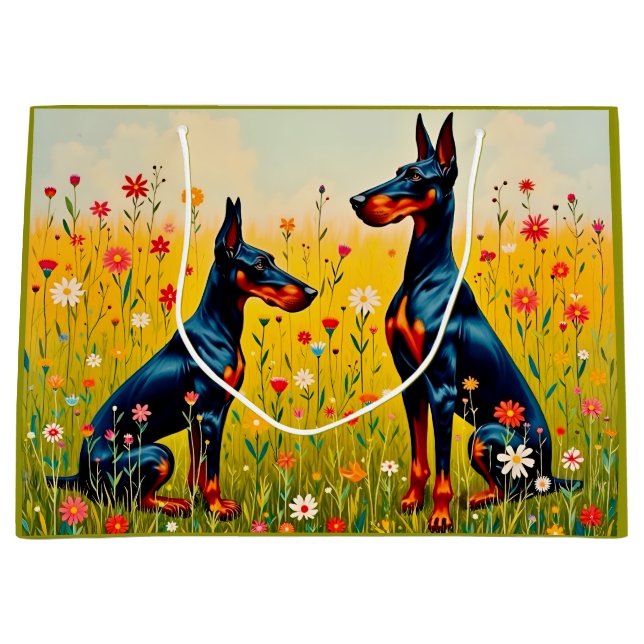 Bolsa De Regalo Grande Doberman  (Anverso)