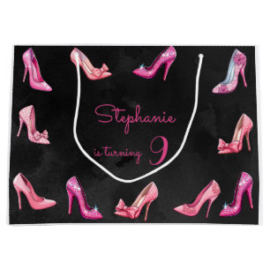 Bolsa De Regalo Grande Doll rosa zapatos de tacón alto chica fiesta de cu