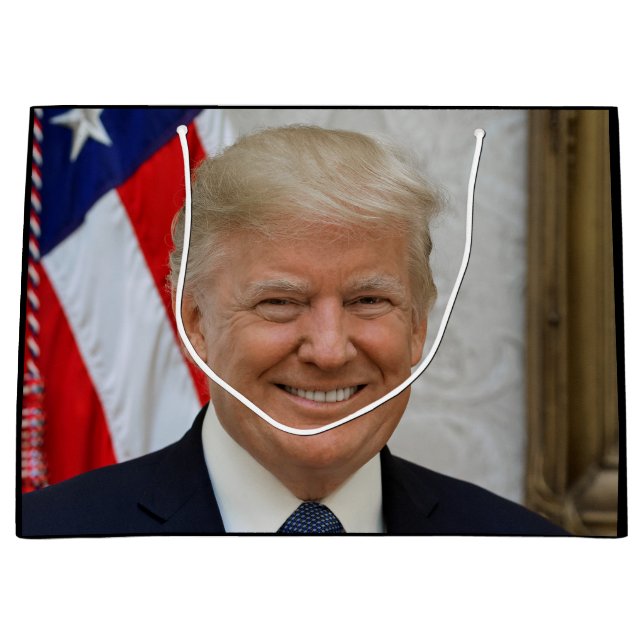 Bolsa De Regalo Grande Donald Trump Presidente de los Estados Unidos Casa (Anverso)