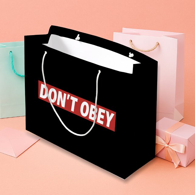 Bolsa De Regalo Grande Don't Obey Portland Frog Protest (Subido por el creador)