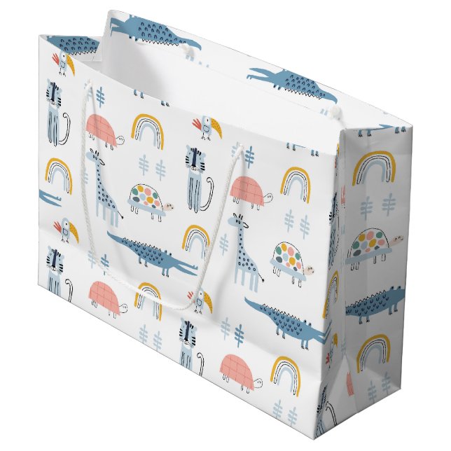 Bolsa De Regalo Grande Doodle Animal Fun Pattern (Angulo Anverso)