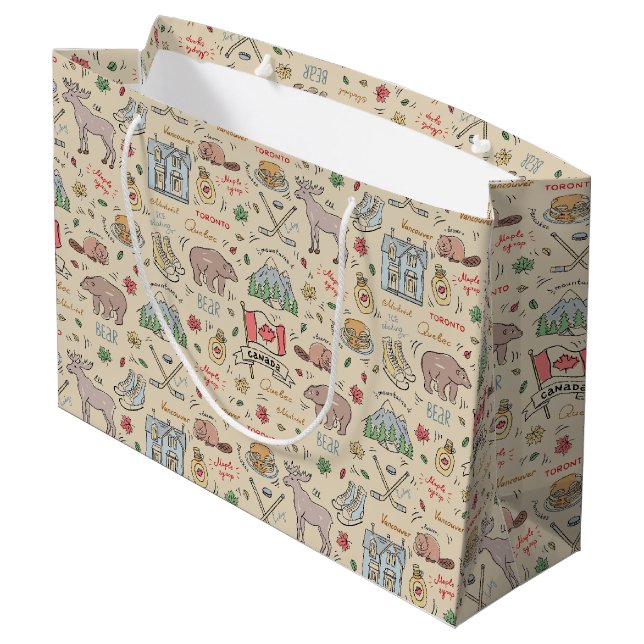 Bolsa De Regalo Grande Doodle Canadienses (Angulo reverso)
