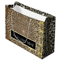 BOLSA DE REGALO GRANDE DORADA Y NEGRA