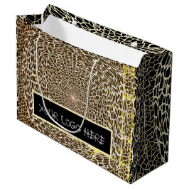 BOLSA DE REGALO GRANDE DORADA Y NEGRA