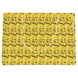 Bolsa De Regalo Grande dorado