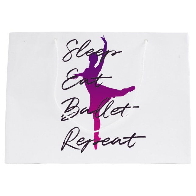 Bolsa De Regalo Grande Dormir, comer, ballet, repetir (Anverso)