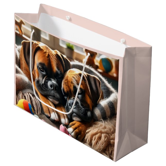 Bolsa De Regalo Grande Dos Boxeadores, Un Corazón (Angulo Anverso)