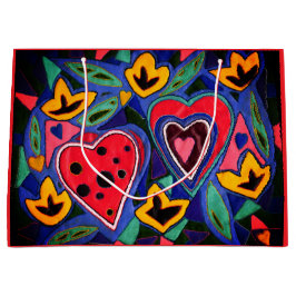 Bolsa De Regalo Grande Dos corazones