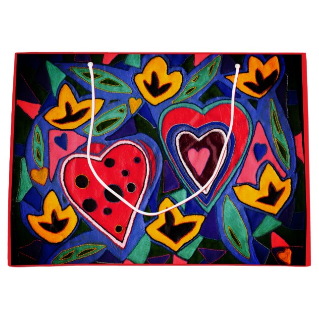 Bolsa De Regalo Grande Dos corazones (Anverso)